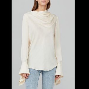 NWT Acler Hernshaw Blouse in Cream AUS 8